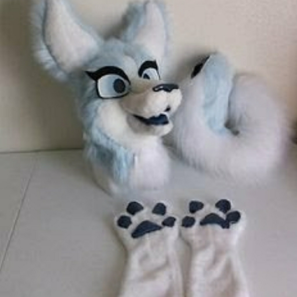 Lava wolf fursuit made by me